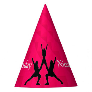 Chapeaux De Fêtes Pom-pom girl "Joyeux anniversaire" Personnalisé