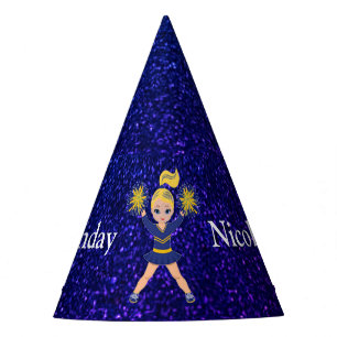 Chapeaux De Fêtes Pom-pom girl "Joyeux anniversaire" Personnalisé
