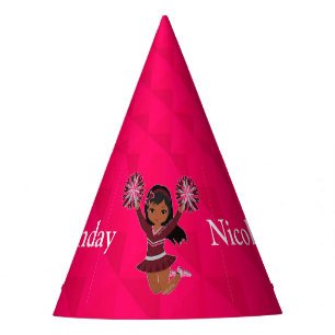 Chapeaux De Fêtes Pom-pom girl "Joyeux anniversaire" Personnalisé