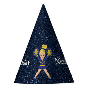 Chapeaux De Fêtes Pom-pom girl "Joyeux anniversaire" Personnalisé