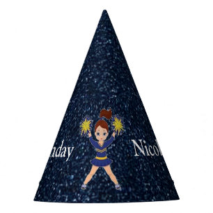 Chapeaux De Fêtes Pom-pom girl "Joyeux anniversaire" Personnalisé