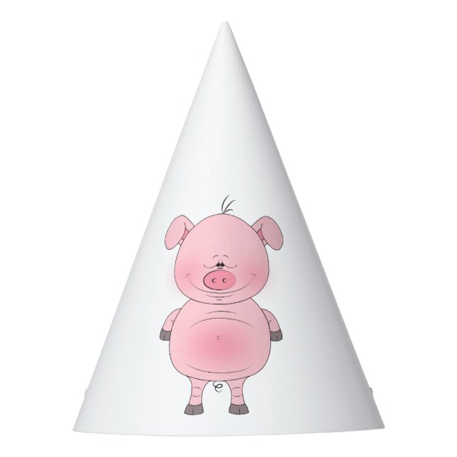 Chapeaux De Fêtes Porc mignon de bande dessinée (Devant)