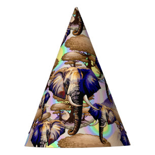 Chapeaux De Fêtes Portrait surréaliste de l'éléphant africain