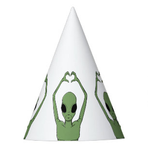 Chapeaux De Fêtes Pose de cœur extraterrestre