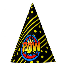Chapeaux De Fêtes Pow Pop Art Cartoon Superpower Casquette d'anniver