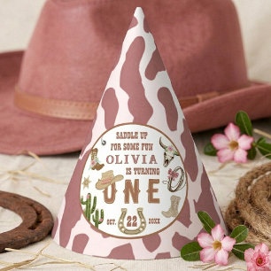 Chapeaux De Fêtes Premier Rodéo Cowgirl Western Rose 1er Anniversair