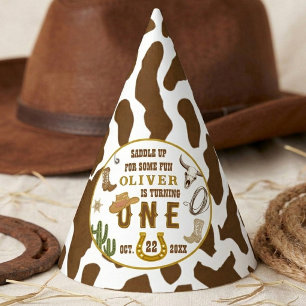 Chapeaux De Fêtes Premier Rodéo Fête d'anniversaire Cowboy Western G