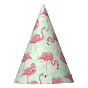 Chapeaux De Fêtes Preppy Chic Elegant Pink Flamingo Motif