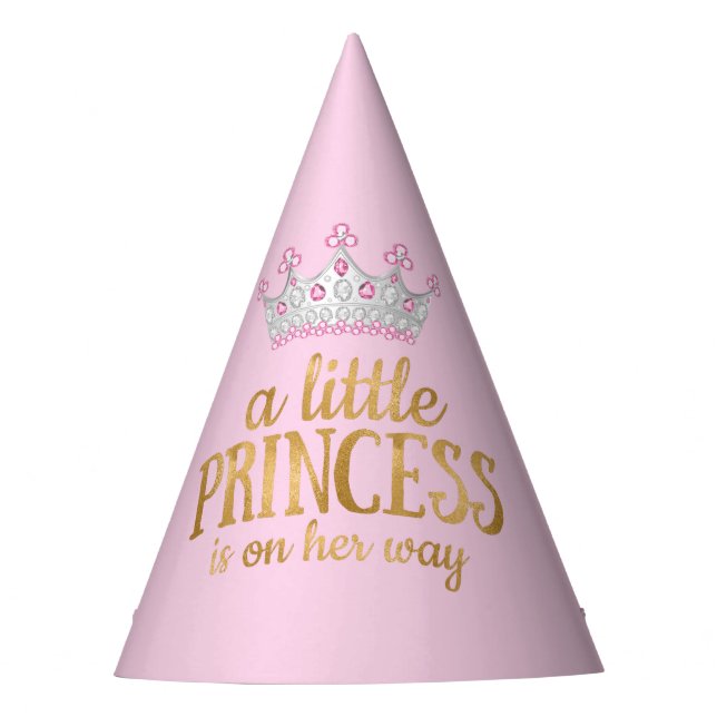 Chapeaux De Fêtes Princesse Baby shower Rose Gold Silver Tiara Party (Devant)