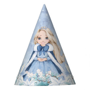 Chapeaux De Fêtes Princesse Blonde Snowy Winter