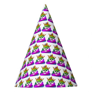 Chapeaux De Fêtes Princesse Couronne arc-en-ciel Emoji Poop