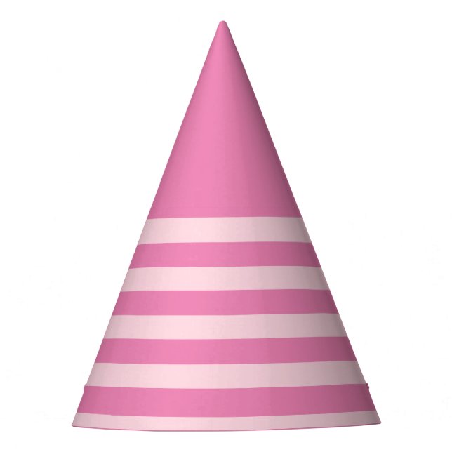 Chapeaux De Fêtes Princesse rose pâle et rose rayé (Devant)