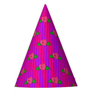 Chapeaux De Fêtes Princesse Rosebud Stripes-2-PAPIER CASQUETTES