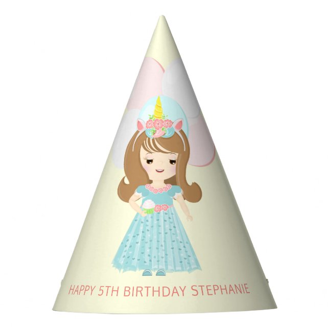 Chapeaux De Fêtes Princesse Unicorn (Devant)