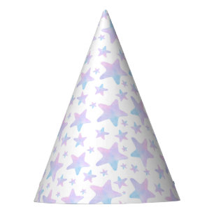 Chapeaux De Fêtes Purple Blue stars Princess Theme Anniversaire