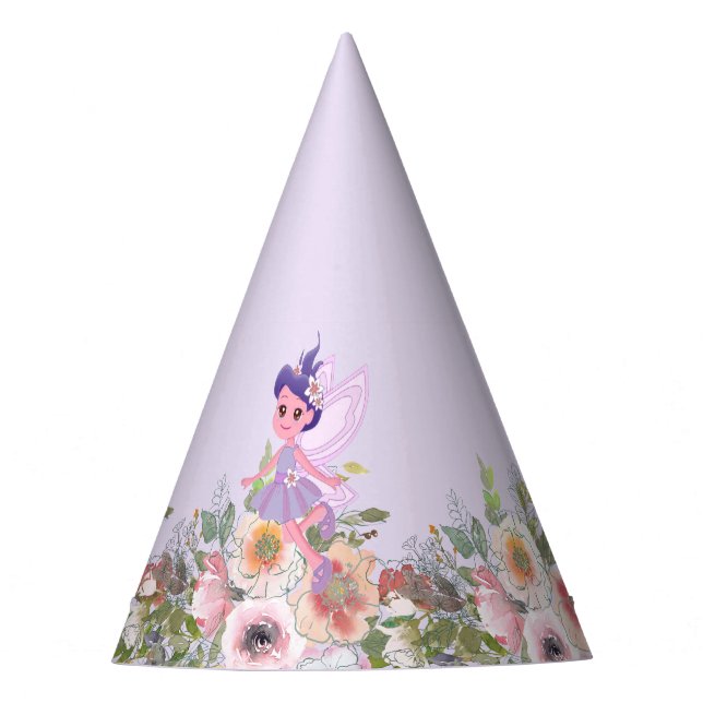 Chapeaux De Fêtes Purple Castle Fairytale Anniversaire Thème avec Fa (Devant)