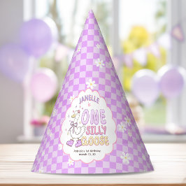Chapeaux De Fêtes Purple One Silly Goose-Retro Girl First Birthday