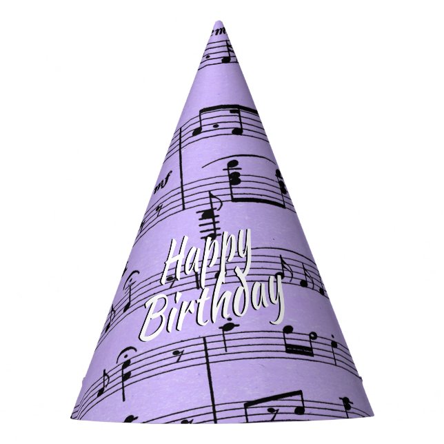 Chapeaux De Fêtes Purple Sheet Music Anniversaire (Devant)