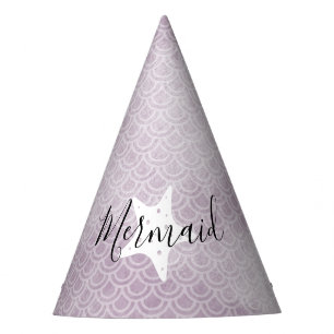 Chapeaux De Fêtes Purple Sirène Starfish Casquette de fête d'anniver