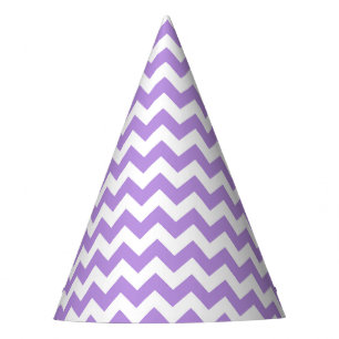 Chapeaux De Fêtes Purple Zigzag, Purple Chevron, Motif géométrique