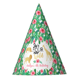 Chapeaux De Fêtes Quatre Filles toujours sauvages 4e anniversaire