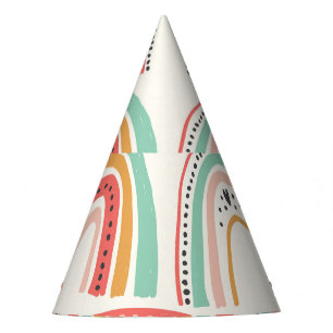 Chapeaux De Fêtes Rainbows scandinave : Motif d'art naïf.