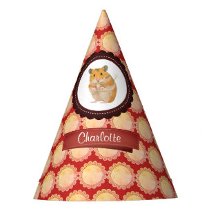 Chapeaux De Fêtes Red Ajouter Votre Nom Hamster
