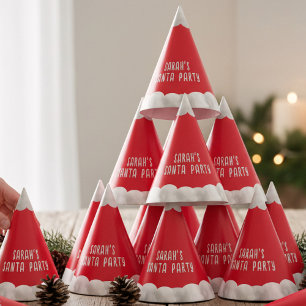 Chapeaux De Fêtes Red Christmas Santa Claus Fête Papier Casquettes