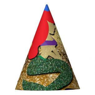 Chapeaux De Fêtes Red Haied Sirène Golden Seashell fête d'anniversai