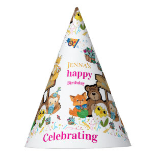 Chapeaux De Fêtes Renard Chat Oiseau Poulets Joyeux Anniversaire Pap