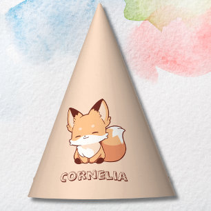 Chapeaux De Fêtes Renard Sourire Mignon Personnalisé Nom