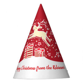 Chapeaux De Fêtes Rennes de Noël pour cadeaux casquette de nom rouge