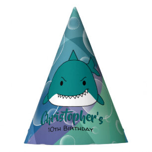 Chapeaux De Fêtes Requin Personnalisé d'Anniversaire