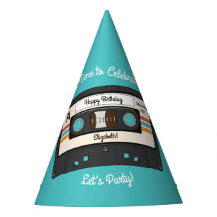Chapeaux De Fêtes Retro 80's 90's Cassette Musique Anniversaire