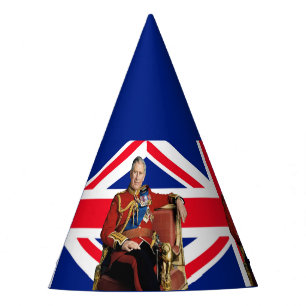 Chapeaux De Fêtes Roi Charles III avec drapeau britannique