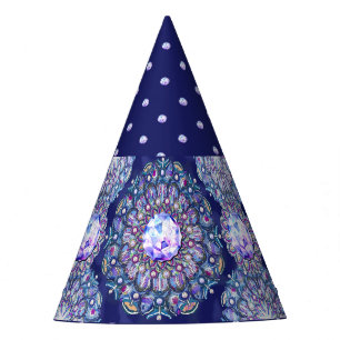 Chapeaux De Fêtes Rosace bleue