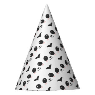 Chapeaux De Fêtes Rose chinois noir et blanc d'ours panda