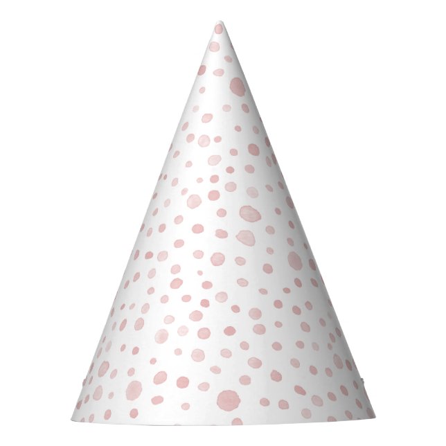 Chapeaux De Fêtes Rose Confetti Aquarelle Dots Casquette (Devant)