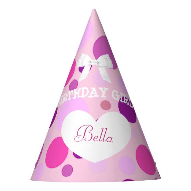 Chapeaux De Fêtes Rose et pourpre de fille d'anniversaire de (Devant)
