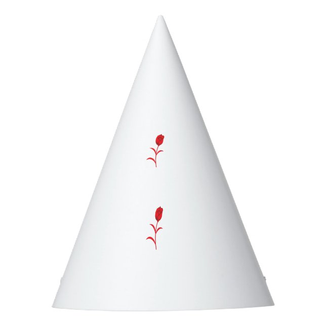 Chapeaux De Fêtes Rose Madder, Rouge lave, design floral (Devant)