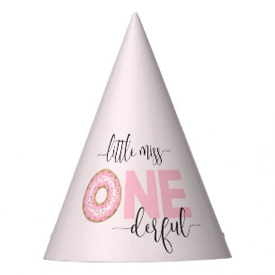 Chapeaux De Fêtes Rose Mignonne Petite Mademoiselle 1er Anniversaire