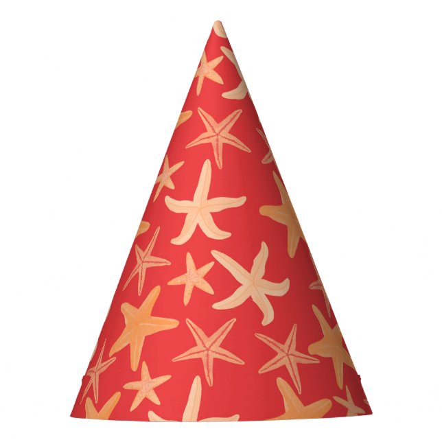 Chapeaux De Fêtes Rouge Starfish (Devant)