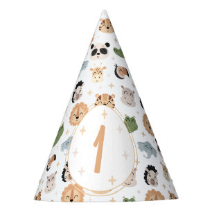 Chapeaux De Fêtes Safari animal 1er anniversaire garçon âge casquett