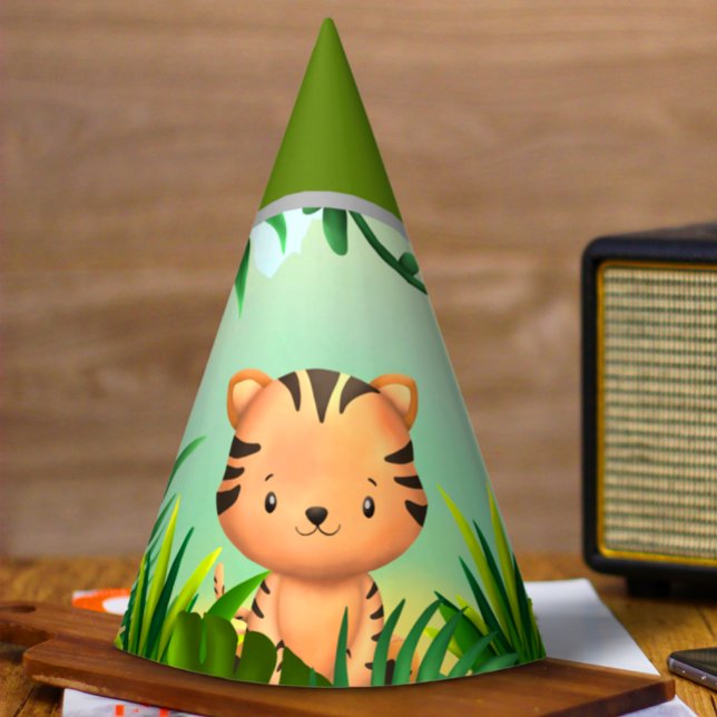 Chapeaux De Fêtes Safari Birthday Tiger (Créateur téléchargé)