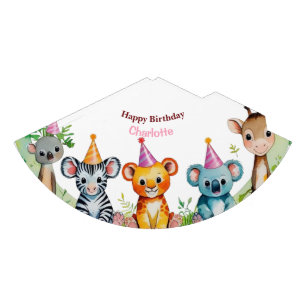 Chapeaux De Fêtes Sauvage Tropical Une Jungle Safari Animaux Anniver