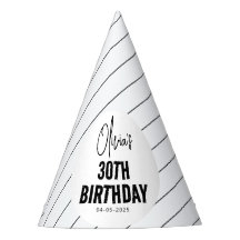 Script noir moderne 30e anniversaire chic & minima