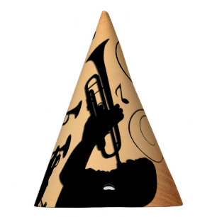 Chapeaux De Fêtes Section Trumpet Jazz Musique Orange Rust