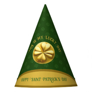 Chapeaux De Fêtes Shamrock doré personnalisé Saint Patrick's Day