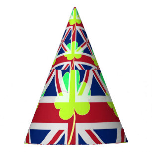 Chapeaux De Fêtes Shamrock du drapeau irlandais britannique Clover S