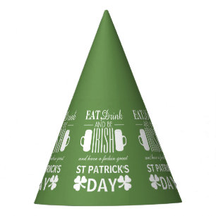 Chapeaux De Fêtes Shamrock et bière irlandaise St Patrick's Day